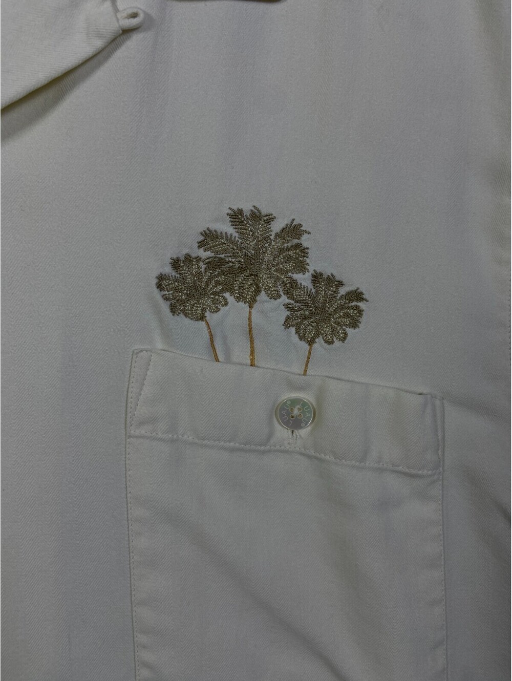 Luau Finest Silk Floral Cocktail Shirt Men’s L fits XL Tan Hawaiian Resort Beach - Picture 4 of 12